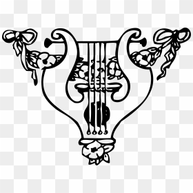 Lyre And Garland Clip Arts - Lyre Clip Art, HD Png Download - garland png
