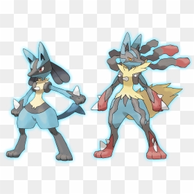 Lucario & Mega Lucario - Lucario Y Mega Lucario, HD Png Download - lucario png