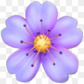 #purple #flower #emoji #tumblr #kawaii - Iphone Flower Emoji Png, Transparent Png - flower emoji png