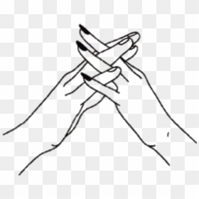 Hands Love Blackandwhite Black - Love Holding Hands Drawing, HD Png Download - holding hands png