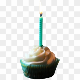 Cup Cake Birthday - Buttercream, HD Png Download - birthday candle png