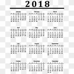 Calendar 2018 Png Photo - Png Transparent Calendar Png 2018, Png Download - 2018 calendar png