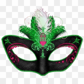 February 2014 Png Download - Green Masquerade Mask Transparent Background, Png Download - masquerade mask png
