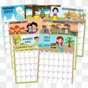 November 2018 Disney Calendar , Png Download - Princess Calendar 2019 Printable, Transparent Png - 2018 calendar png