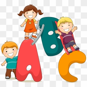 Child Alphabet Clip Art Goodbye Download Goodbye Kids - Kids Abc Clipart, HD Png Download - kids playing png