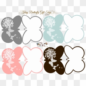 Butterfly Gift Tag Template, HD Png Download - gift tag png