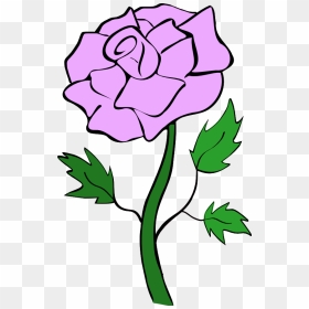 Purple Rose Clip Art - Roses Clipart Png, Transparent Png - rose outline png