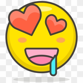 Love Eyes Drooling Emoji Clipart , Png Download - Drooling Heart Eyes Emoji, Transparent Png - eye emoji png