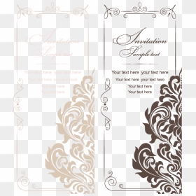 And Style Vintage Wedding Invitations American Vector - Wedding Invitation Pattern Png, Transparent Png - wedding vector design png