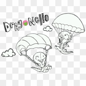 Sketch, HD Png Download - parachute png