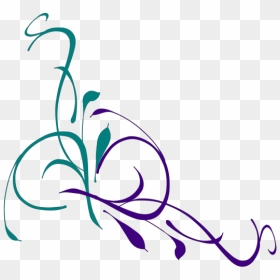 Teal Swirl Clipart, HD Png Download - golden vector swirl png