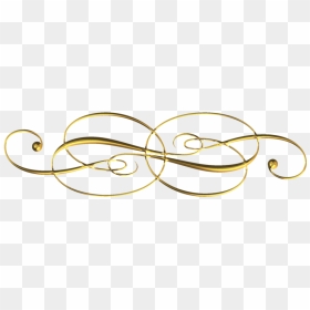 Divider Clipart Gold, Divider Gold Transparent Free - Calligraphy, HD Png Download - golden vector swirl png