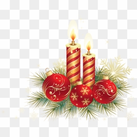 Christmas Candle’s - Christmas Candle Clipart Free, HD Png Download - birthday candle png