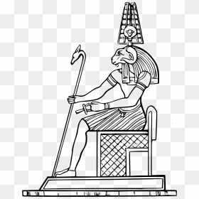 God Clipart Black And White - Egypt Art Drawing, HD Png Download - lord ram png