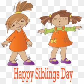 Transparent Siblings Day Cartoon Child Playing With - Happy Siblings Day Free, HD Png Download - kids playing png