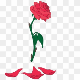Youtube Animation Desktop Wallpaper Clip Art - Beauty And The Beast Rose Clipart, HD Png Download - rose outline png