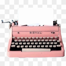 #pink #antique #typewriter #type #writer #technology - Vintage Pink Typewriter, HD Png Download - typewriter png