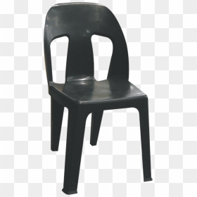 Black Plastic Chair Png, Transparent Png - plastic chair png