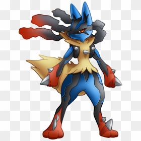 Mega Lucario Png - Blue Red And Black Pokemon, Transparent Png - lucario png