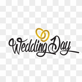 Wedding Day - Happy Wedding Day Png, Transparent Png - wedding text png