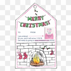 Merry Christmas Gift Tag - Illustration, HD Png Download - gift tag png