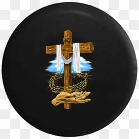 Wooden Cross Crown Of Thorns Jesus God Blessed Life - Crown Of Thorns, HD Png Download - thorns png