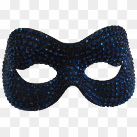 Blue Swaroviski Crystal Masquerade Mask - Face Mask, HD Png Download - masquerade mask png