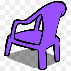 Purple Plastic Chair Sprite - Plastic Chair Cartoon, HD Png Download - plastic chair png