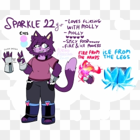 Sparkles Ref - Cartoon, HD Png Download - fire sparkles png