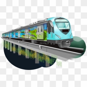 Transparent Train Png - Kochi Metro, Png Download - train png images