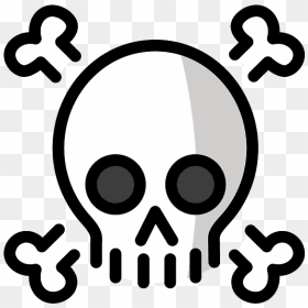 Skull And Bones Drawing Easy, HD Png Download - skull emoji png