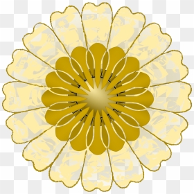 Vector Graphics Of Blossom With Three Circles - Single Flowers Png Clip Art, Transparent Png - golden vector swirl png