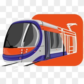 Tram Clipart Train Coach - Trolley, HD Png Download - train png images