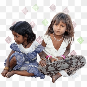 Poor Girl Png - Sitting Indian People Png, Transparent Png - indian girl png