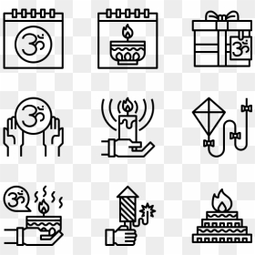 School Icons Vector Png, Transparent Png - diwali vector png