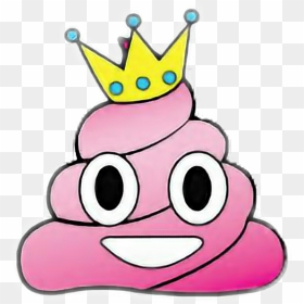 Pink Poop Emoji Clipart - Poop Emoji With Crown, HD Png Download - crown emoji png