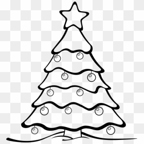 Christmas Tree Colouring Sheet, HD Png Download - christmas tree vector png