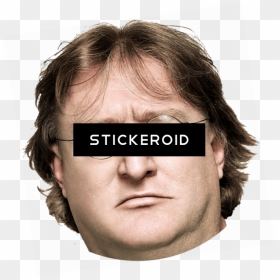 Gaben Serious Stare - Gabe Newell Face Png, Transparent Png - gaben png