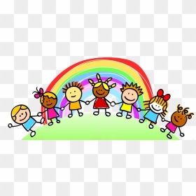 Download See Clipart Kid"s - Kids Rainbow Clipart, HD Png Download - kids playing png