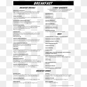 Main Menu No Prices3 - Perl Cheat Sheet, HD Png Download - menu png