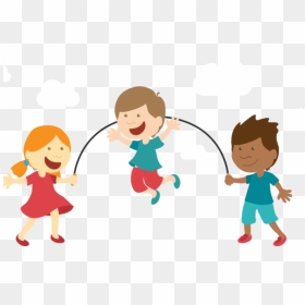 Child Skipping Clip Art , Png Download - Rope Skipping Clipart, Transparent Png - kids playing png