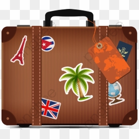 Leather Suitcase Box, Leather Suitcase, Box, Travel - Mala Png, Transparent Png - flower mala png