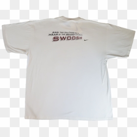 Transparent White Swoosh Png - Active Shirt, Png Download - nike swoosh png