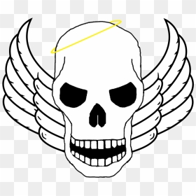 Angels Patch Logo - Cartoon White Wings Png, Transparent Png - skull trooper png