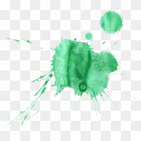 16 Green Watercolor Splatter - Green Transparent Watercolor Splatter Png, Png Download - watercolor splatter png