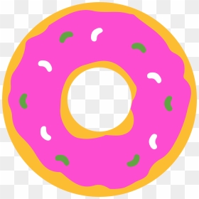 The Simpsons Clip Art - Dunkin Donut Drawing, HD Png Download - doughnut png