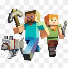 Minecraft - Steve Et Alex Minecraft, HD Png Download - minecraft block png