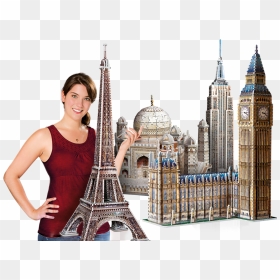 Wrebbit Eiffel Tower 3d Puzzle, HD Png Download - empire state building png