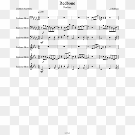 Redbone Childish Gambino Sheet Music - Jesus Bleibet Meine Freude Flauto Pdf, HD Png Download - bass clef png