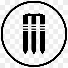 Cricket Stumps Wicket Bails One Day Test - Cricket Logo Wicket Clipart, HD Png Download - cricket vector png